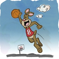 Slam Dunk Kangaroo - Athletic Animals