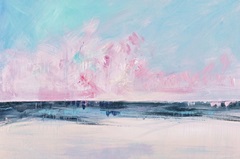 Pink Sunset Over the Shore I