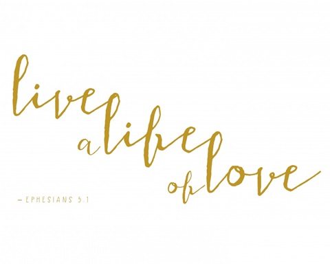 Ephesians 4:2-3 - Scripture Art in Gold and White