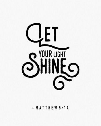 Matthew 5:14 - Scripture Art in Black and White