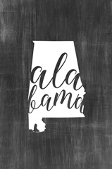 Home State Typography - Alabama