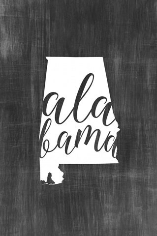 Home State Typography - Alabama