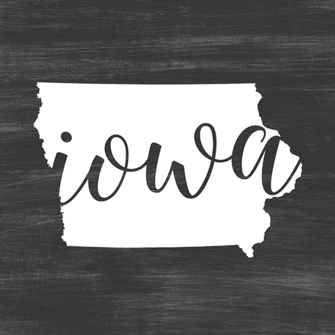 Home State Typography - Iowa