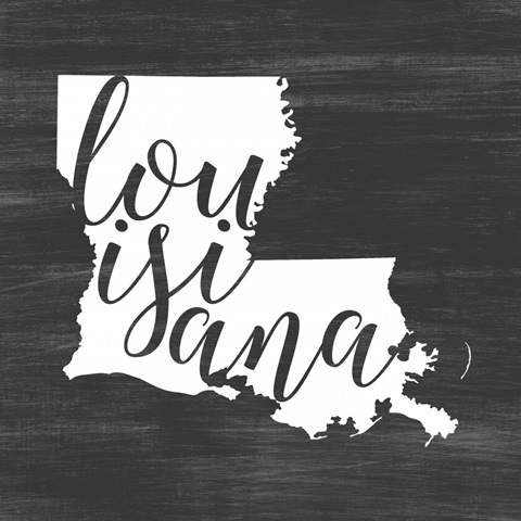 Home State Typography - Louisiana