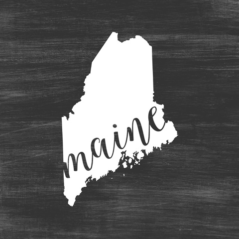 Home State Typography - Maine