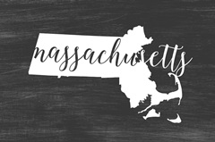 Home State Typography - Massachusetts