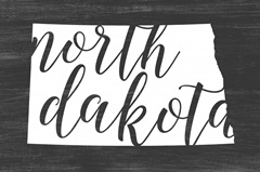 Home State Typography - North Dakota