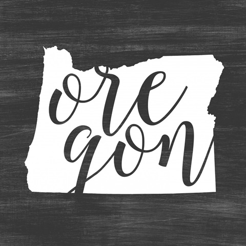 Home State Typography - Oregon