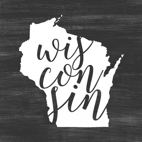 Home State Typography - Wisconsin
