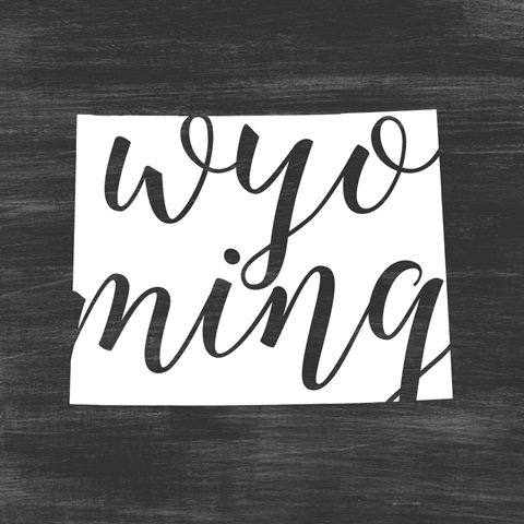 Home State Typography - Wyoming