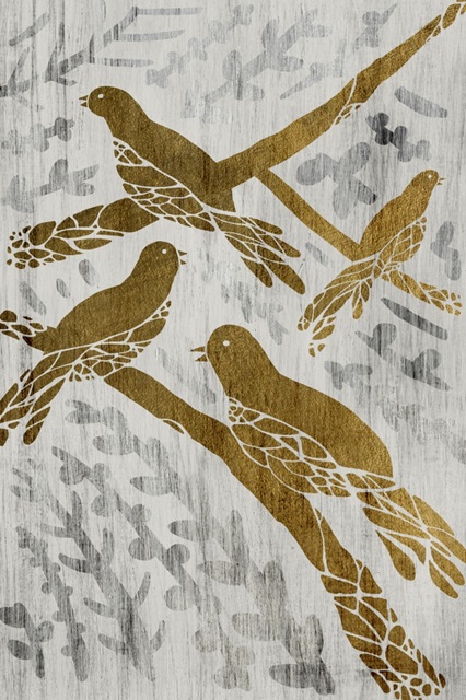 Four Calling Birds - Gold Leaf Holiday