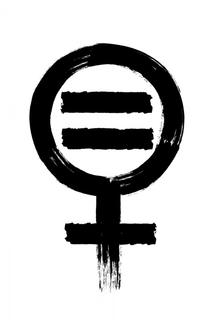 Female Equality Symbol Brushstroke
