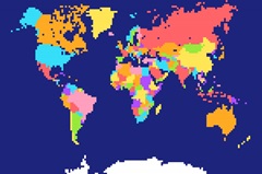 Pixel World Map