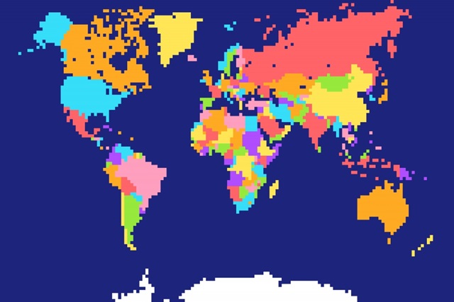 Pixel World Map