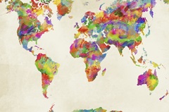 Watercolor World Map