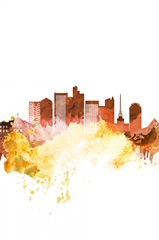Phoenix Watercolor Cityscape