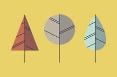 Mid Century - Three Trees