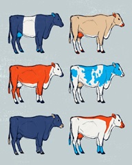 Mid Century Farm - Cattle - Bold