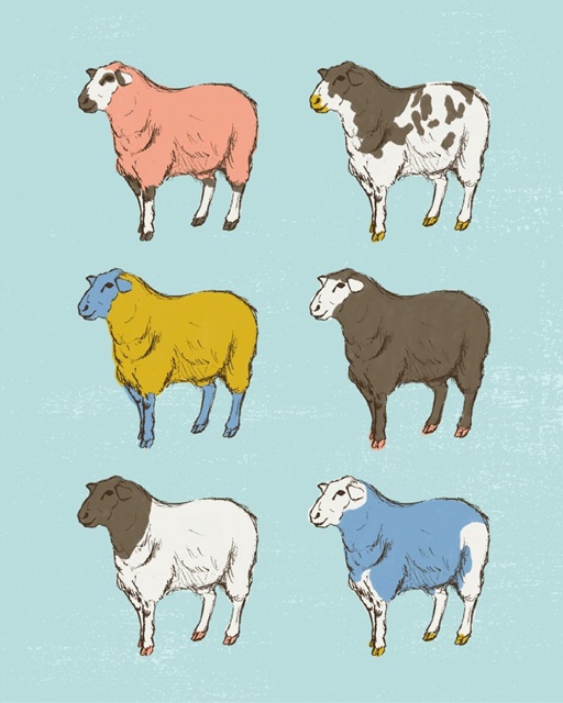 Mid Century Farm - Sheep - Neutral