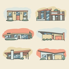 Mid Century - House Array