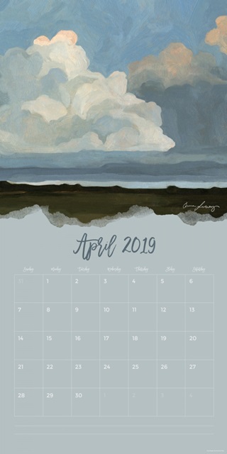Self-Adhesive Art Calendar - April by Emma Scarvey
