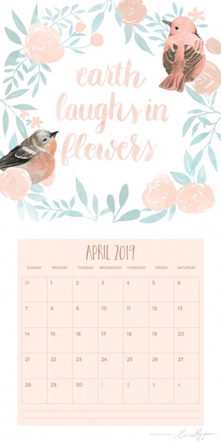 Self-Adhesive Art Calendar - April by Grace Popp