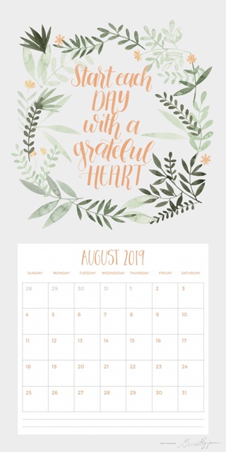 Self-Adhesive Art Calendar - August by Grace Popp