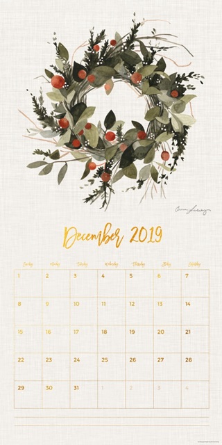Self-Adhesive Art Calendar - December by Emma Scarvey