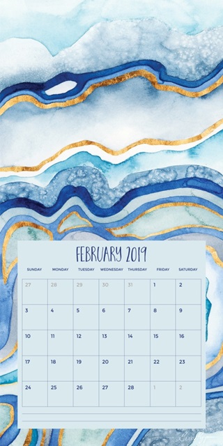 Self-Adhesive Art Calendar - February by Grace Popp