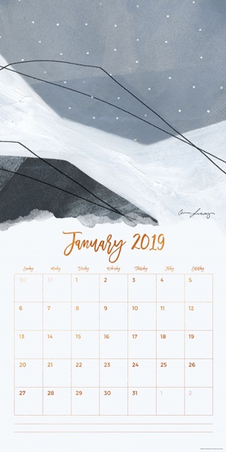 Self-Adhesive Art Calendar - January by Emma Scarvey