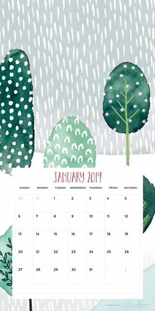 Self-Adhesive Art Calendar - January by Grace Popp