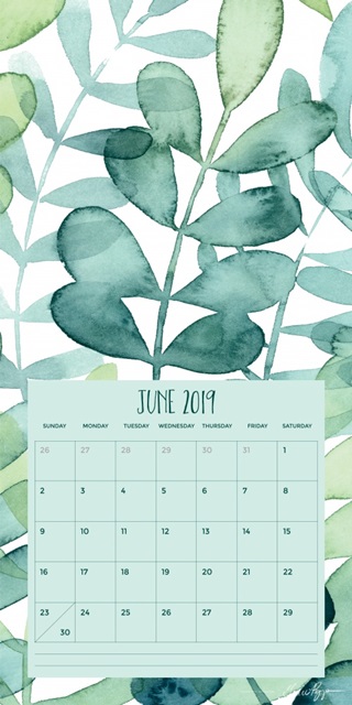 Self-Adhesive Art Calendar - June by Grace Popp