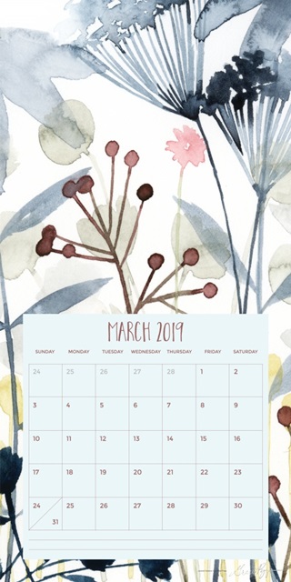 Self-Adhesive Art Calendar - March by Grace Popp