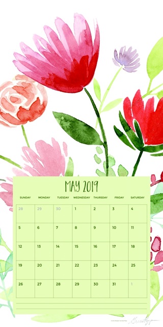 Self-Adhesive Art Calendar - May by Grace Popp