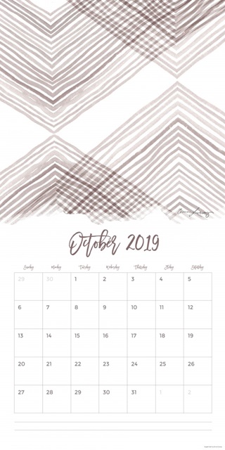 Self-Adhesive Art Calendar - October by Emma Scarvey