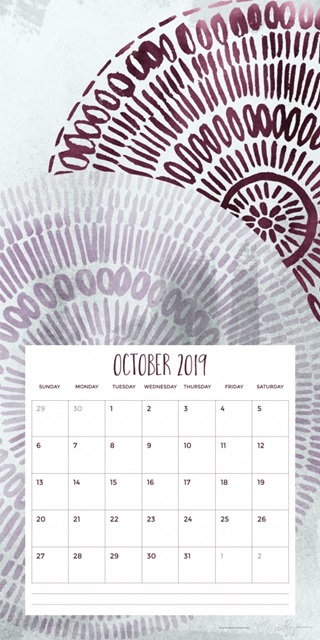 Self-Adhesive Art Calendar - October by Grace Popp