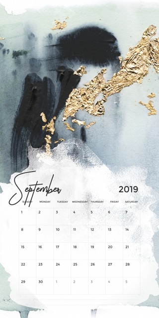 Self-Adhesive Art Calendar - September by Victoria Borges
