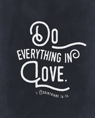 Handlettered Bible Verse - Corinthians 16:14