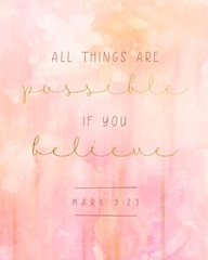 Handlettered Bible Verse - Mark 9:23