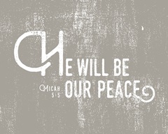 Handlettered Bible Verse - Micah 5:5