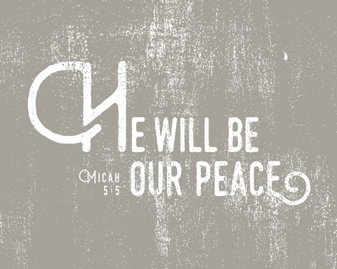 Handlettered Bible Verse - Micah 5:5