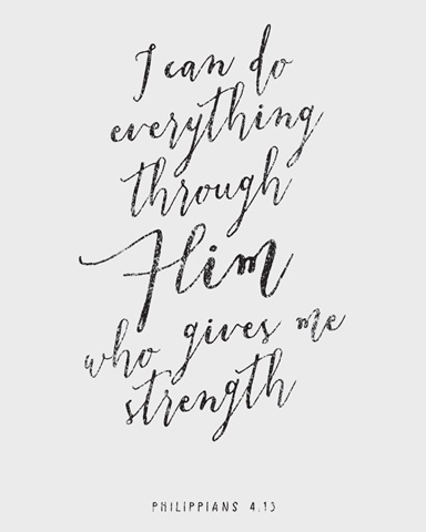Handlettered Bible Verse - Philippians 4:13