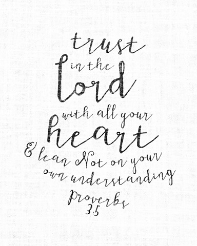 Handlettered Bible Verse - Proverbs 3:5