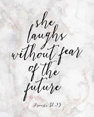 Handlettered Bible Verse - Proverbs 31:25