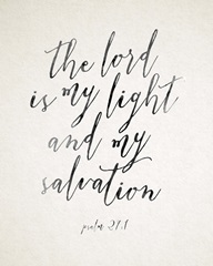 Handlettered Bible Verse - Psalm 27:1