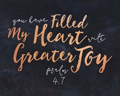 Handlettered Bible Verse - Psalm 4:7