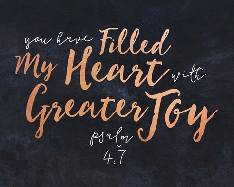 Handlettered Bible Verse - Psalm 4:7