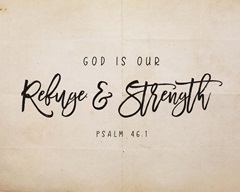 Handlettered Bible Verse - Psalm 46:1