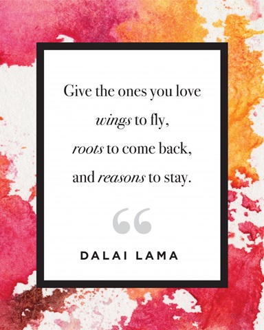 Family Quotes - Dalai Lama Watercolor