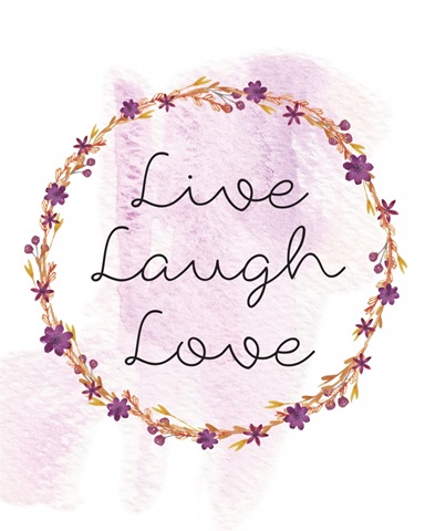 Family Quotes - Live Laugh Love Floral